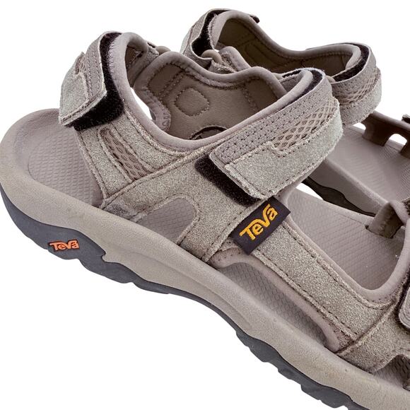 Teva Men\'s Hudson Grey Leather Sandals Size 9 main image 8
